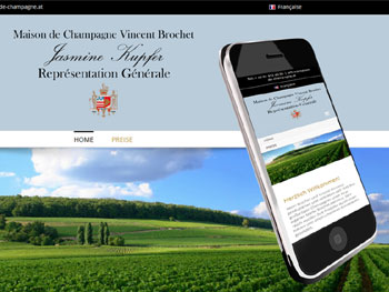 Webseite für Champagnenerzeuger
