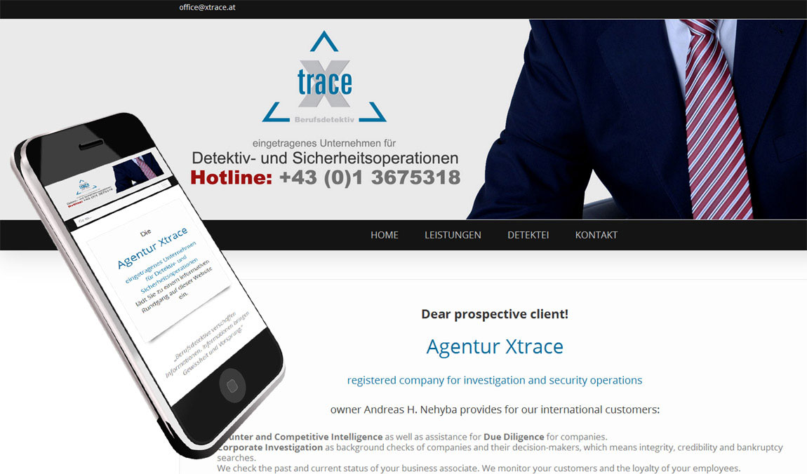 Webdesign Relaunch für Detektivbuero
