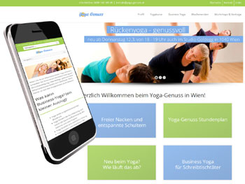 Webdesign für Yogalehrerin