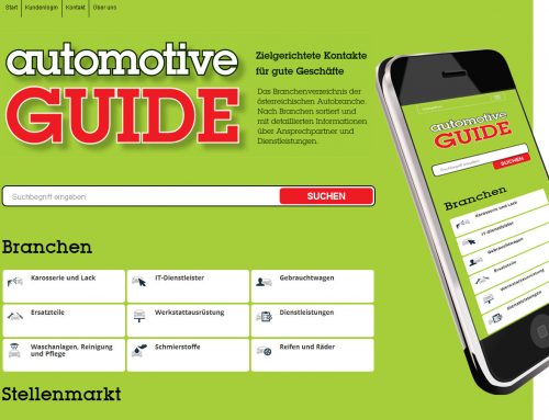 Webkatalog für Automotive Guide