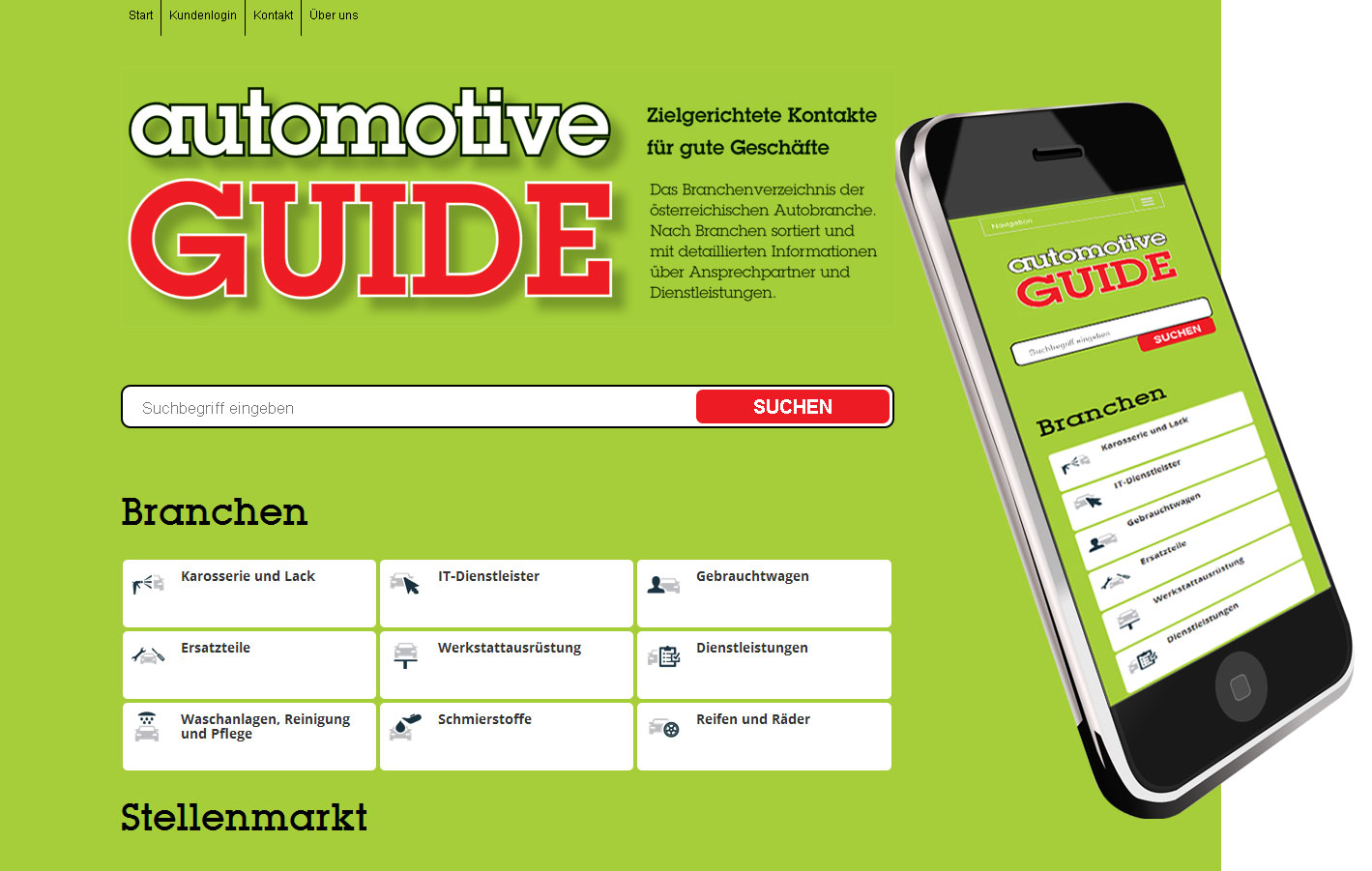 Webkatalog für Automotve Guide