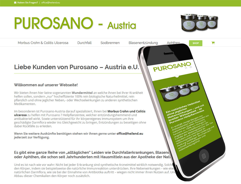 Webshop für Heilprodukte