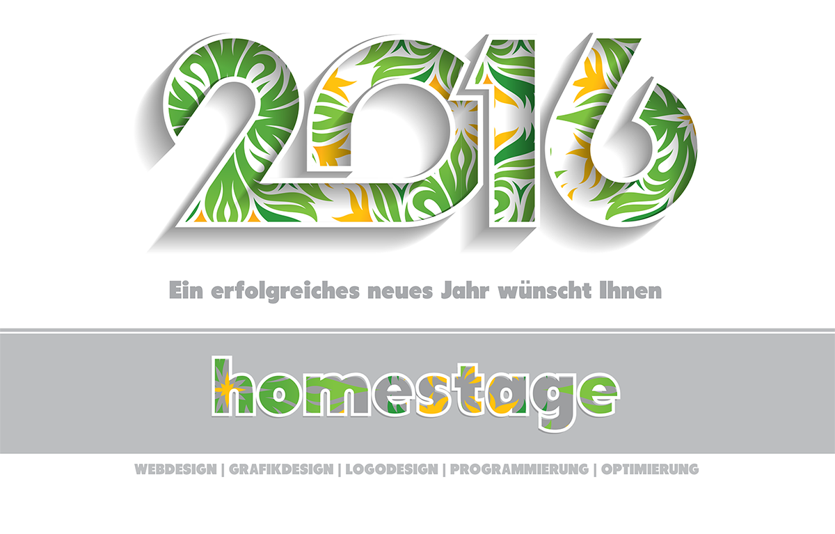 Ein erfolgreiches neues Jahr wünscht Ihnen Homestage